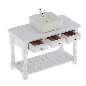 1:12 Dollhouse Mini Furniture Kitchen Cupboard Bathroom Wash Basin Cabinet
