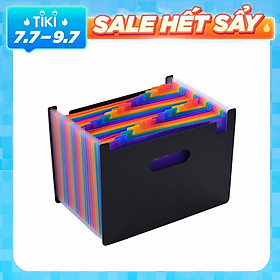 Khay Mở Rộng Sắp Xếp Tài Liệu Giấy A4 Cỡ Lớn Nhiều Màu (24 Ngăn)
