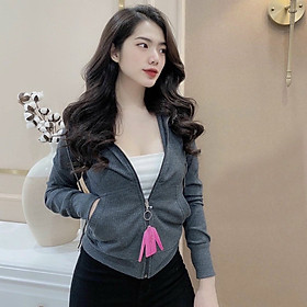 Áo khoác thun gân ôm body nhẹ có 6 túi. áo khoác nữ thun gân nhỏ vải đẹp