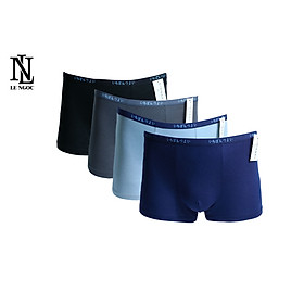 Combo 4 Quần lót, quần sịp đùi Boxer vải Cotton cao cấp dành cho nam ( Màu ngẩu nhiên)- Lê Ngọc Fashion
