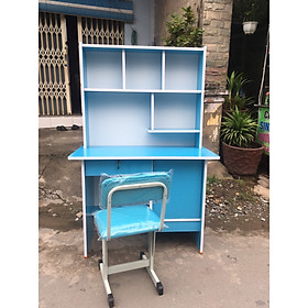 Bàn học sinh kèm ghế rộng 1m màu hồng cho bé gái