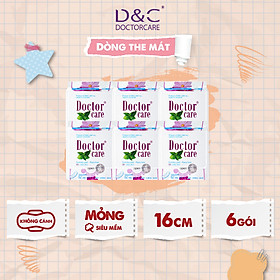 Combo 6 Băng vệ sinh hàng ngày  thảo dược Doctor Care 16 cm siêu khô thoáng cả ngày dài