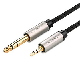Mua Cáp âm thanh 3.5mm sang 6.5mm cao cấp 2M màu Đen  Ugreen 127OL40804AV Hàng chính hãng