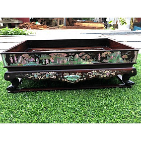 Mua Khay trà gỗ trắc khảm ốc đẹp 35x20cm