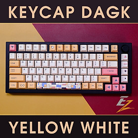 Mua Keycap Cho Bàn Phím  Cơ Yellow White Cherry Profile 126 Phím