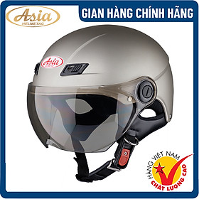 Mũ Bảo Hiểm 1 2 - Có Kính -Asia MT-106K - Hàng Chính Hãng, Bảo Hành 1 năm