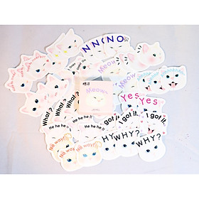 Hộp 45 Miếng Dán Sticker Trang Trí Meow