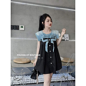 VÁY ĐI CHƠI, VÁY BABYDOLL, VÁY THÔ PHA JEAN KHUY ĐÁ CỰC SANG