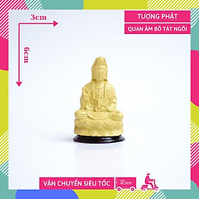 Mua Tượng Phật Bà Quan Thế Âm Bồ Tát ngồi vàng đất - Cao 6cm