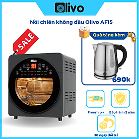 Mua Nồi Chiên Không Dầu OLIVO AF15 - 16 Chức Năng - Dung Tích 15L - Công Suất 2000W - Thương Hiệu Mỹ - Hàng Chính Hãng- Tặng ấm siêu tốc cao cấp