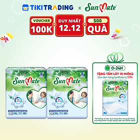 Combo 2 Tã Dán Người Lớn SunMate G2 Size XL10 (10 Miếng)