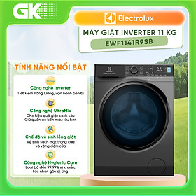 Mua  Free Giao lắp  Máy giặt cửa trước Electrolux 11kg EWF1141R9SB - Cảm biến AI loại bỏ đến 49 loại vết bẩn  không cặn giặt tẩy  công nghệ HygienicCare diệt 99.9% vi khuẩn  Hàng chính hãng 