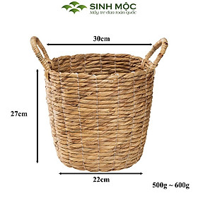Mua Giỏ lục bình đựng đồ  giỏ đựng quần áo  sọt lục bình  giỏ đựng đồ giặt  giỏ đựng đồ đa năng Sinh Mộc - M1012