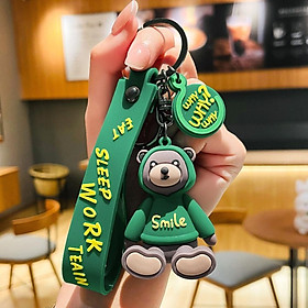 Móc khóa gấu Hoodie cute treo chìa khóa balo túi xách cao cấp phong cách Hàn Quốc