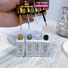 Gel Cọ Nét Aifer 15ml, Vẽ Nail Nghệ Thuật, Màu Nhũ Vàng, Bạc, Trắng, Đen, Chất Lượng Cao Làm Nail Tạo Đường Nét Tinh Tế Sơn Gel Nữ bút vẽ metan nail