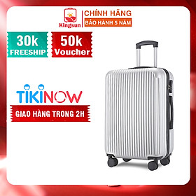 Hình ảnh Vali du lịch kéo cao cấp Size 24inch- Chất lượng cao  KS-155 - Bạc