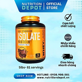 [GIẢM SỐC] Sữa tăng cơ Wheylabs Pro Standard Isolate Protein Hộp 2.27 kg (81 lần dùng) - Nutrition Depot