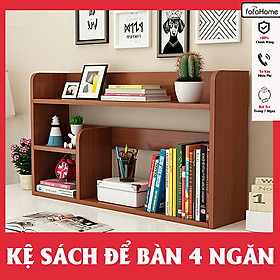 Mua Kệ Sách Gỗ MDF Chống Ẩm Chất Lượng Cao Mini Để Bàn Đa Năng Đồ Dùng Học Tập Hồ Sơ Văn Phòng Tiện Lợi 4 Ngăn Lắp Ghép Dễ Dàng Giao Màu Ngẫu Nhiên