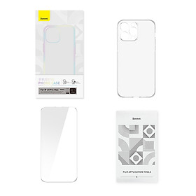 Ốp Lưng Trong Suốt Cho iPhone14 Baseus Crystal Series Clear Phone Case (Kèm cường lực)(Hàng chính hãng)