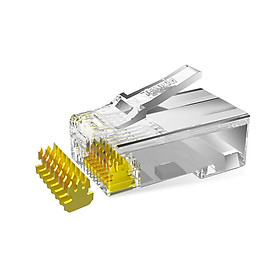 Mua Đầu hạt bấm mạng RJ45 UTP Tenda CAT 5E mạ vàng 24K chống nổ  chống cháy  chống nhiễu (100 đầu/ 1 hộp) - Hàng Chính Hãng
