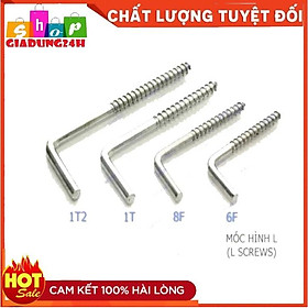 Mua Móc chữ L  móc màn- Móc tranh ảnh 4cm 6cm 8cm 10cm 12cm-Giadung24h