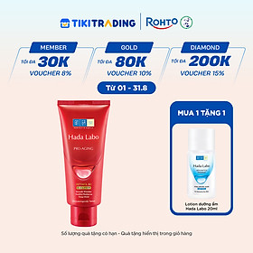Sữa rửa mặt cải thiện dấu hiệu lão hóa dạng kem Hada Labo Pro-Aging Retinol B3 Cleanser 80g