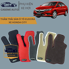 Thảm Trải Sàn, Lót Sàn Ô Tô Cao Su Eudora CloudFoam Thiết Kế Theo Xe Dành Cho Xe HONDA CITY, Chống Nước, Không Mùi, Ngăn Bụi Bẩn, Dễ Vệ Sinh - Hàng Chính Hãng