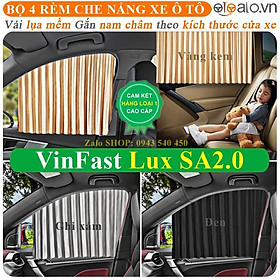 Rèm che nắng xe VinFast Lux SA2.0 Vải Lụa Cao Cấp Gắn Nam Châm Keo 3M