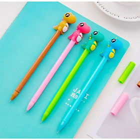 Bút Bi Khủng Long 7 Màu Cực Dễ Thương - Bút Bi Nước Văn Phòng Mực Đen ( Giao Màu Ngẫu Nhiên )