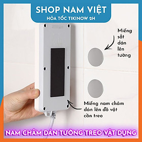 Miếng Dán Nam Châm Dán Tường Treo Vật Dụng Đa Năng - 1 nam châm + 4 sắt