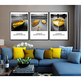 Bộ 3 tranh Canvas treo tường hiện đại