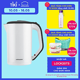 Bình Đun Siêu Tốc 2 lớp Lock&Lock EJK738WHT (1.7L) - Trắng - Hàng chính hãng
