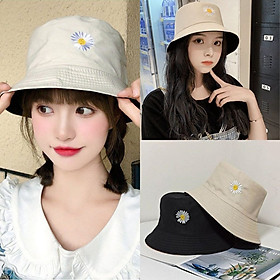 Mũ 2 mặt, Nón bucket hoa cúc đẹp, Mũ tai bèo chống nắng phong cách Hàn Quốc Siêu Hot MD07