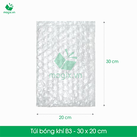 B3 - 30x20 cm - 25 Túi bóng khí, xốp hơi, xốp nổ đóng hàng