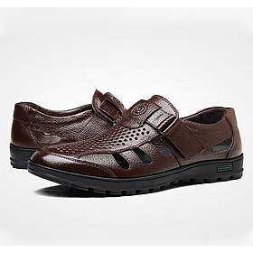 Giầy Da Nam Thoáng Khí Velcro
