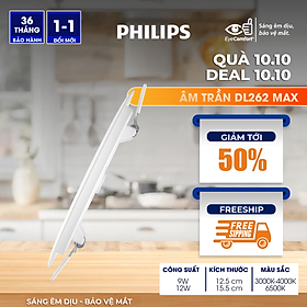 Bộ đèn âm trần Philips LED Max DL262 Max siêu mỏng- công suất (9W, 12W)