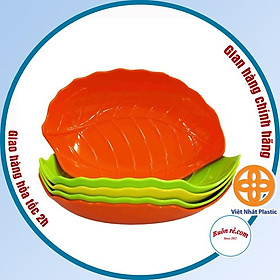 Mua Đĩa nhựa hình lá Việt Nhật 2 size to nhỏ (MS:1241 1242) đựng hoa quả  bánh kẹo  đồ ăn thiết kế mới lạ đẹp mắt -br 01226