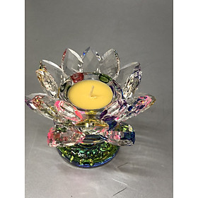 Mua Chân đế nên pha lê ngũ sắc (tặng kèm 3 chiếc nến bơ) - BH57