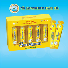 Hộp quà tặng Tinh chất Yến sào Khánh Hòa Sanvinest dành cho người cao tuổi 20 túi 25ml - 512QT20