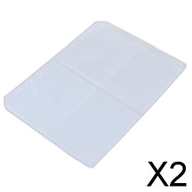 2x10 Binder Pocket A5 6-Ring Document  Notebook Binder Loose Leaf Bags Four