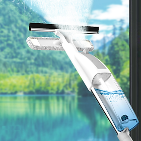 Cây lau kính có bình xịt nước tự động, dụng cụ lau kính vệ sinh cửa sổ, lau gương nhà tắm - Có Ảnh Thật
