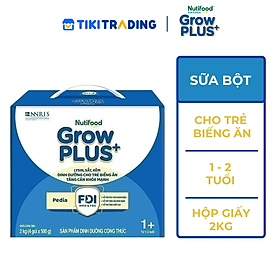 Sữa Bột GrowPLUS+ Biếng Ăn (Xanh) cho trẻ tăng cân khoẻ mạnh 1+ Hộp giấy 2 KG