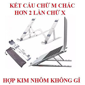 Mua Giá đỡ laptop giá đỡ ipad NHÔM CHỮ M có thể gấp gọn chỉnh độ cao để laptop ipad macbook surface bàn kê lap