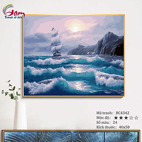 Mua Tranh trang trí sơn dầu tự  tô Gam thuận buồm xuôi gió BC4342