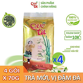 Trà lài (trà nhài, trà hoa nhài) Quê Ta, nguyên liệu làm trà sữa, trà đá, trà chanh ngon- 4 Gói x 70g