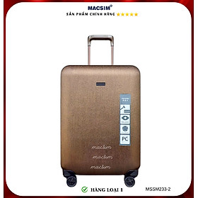 Vali cao cấp Macsim Smooire MSSM233-2 cỡ 21 inch màu đen, màu vàng - Hàng loại 1