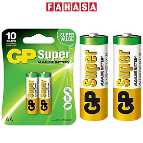 Vỉ 2 Pin Tiểu GP Super Alkaline Battery AA 1.5V - GP 15A-2U2