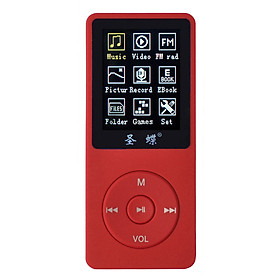 1.8-Inch Screen Mp4 Player 4Gb Capacity And Ebook Lossless Sound Quality Mp3 Plug-In Card With Red Speaker
