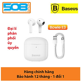 Tai nghe không dây Bluetooth Baseus Bowie E3 TWS, độ trễ 0.06 giây, định vị, BT5.0 - Hàng chính hãng