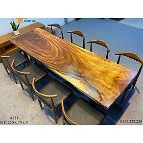 Mua Bàn Làm Việc Gỗ Me Tây  Bàn Cafe Gỗ Me Tây  Bàn Gỗ Me Tây Nguyên Tấm Dài 2 5m Rộng 79cm Dày 5cm